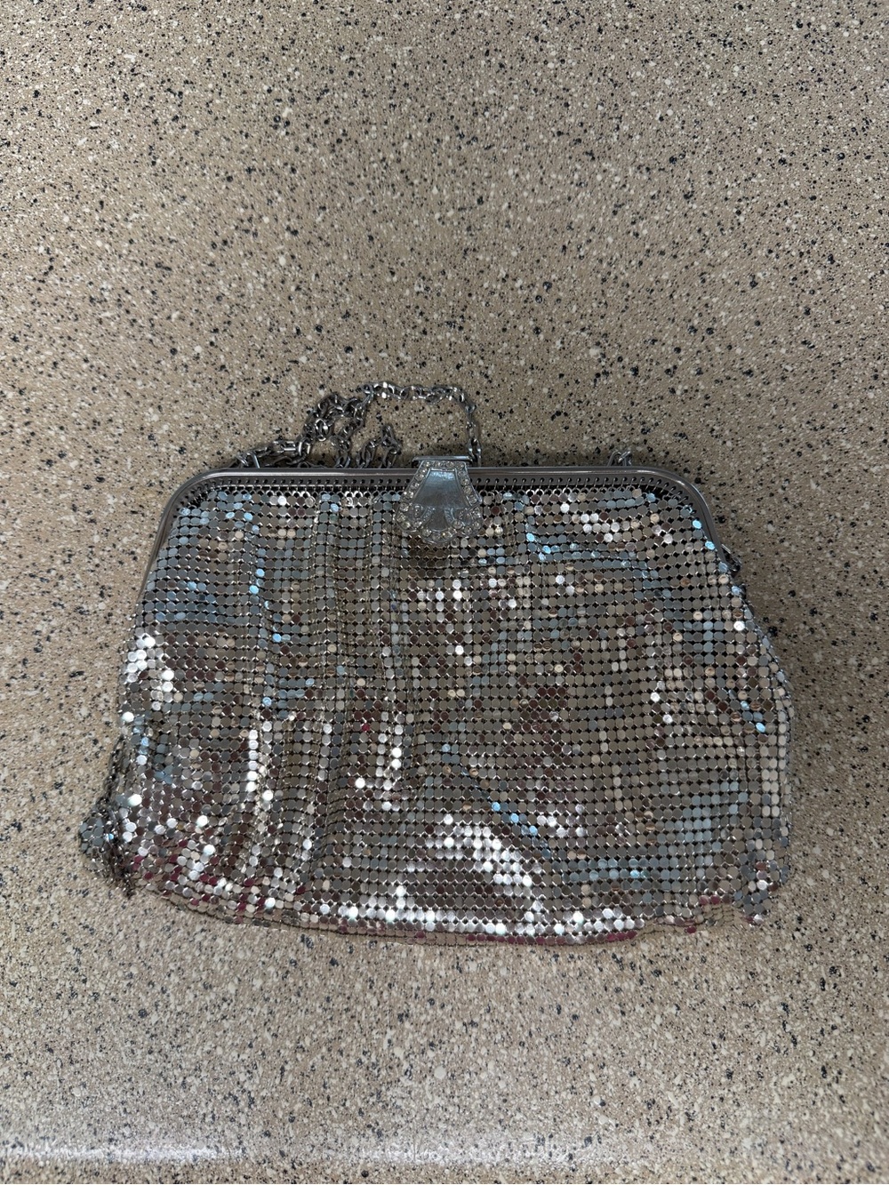 Whiting & Davis Silver Mesh Evening Clutch